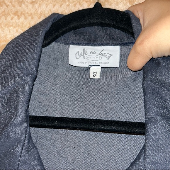 Cafe au lait Jacket Vest & Zipper Coat Sleeveless Top Made in Canada Size M - Picture 3 of 5